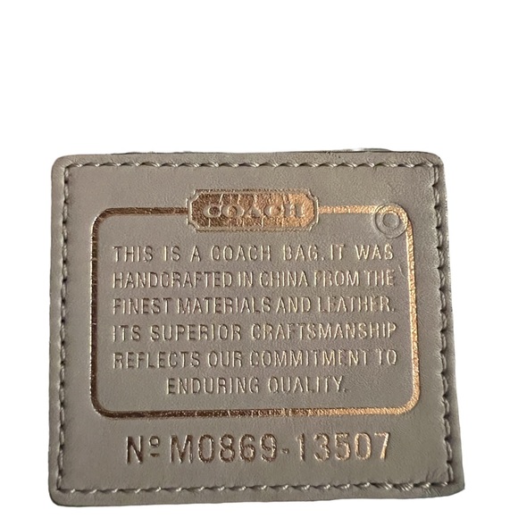 COACH 13507 Parker Op Art Canvas Silver/Gray  Jacquard Signature C Shoulder Bag - Picture 6 of 7